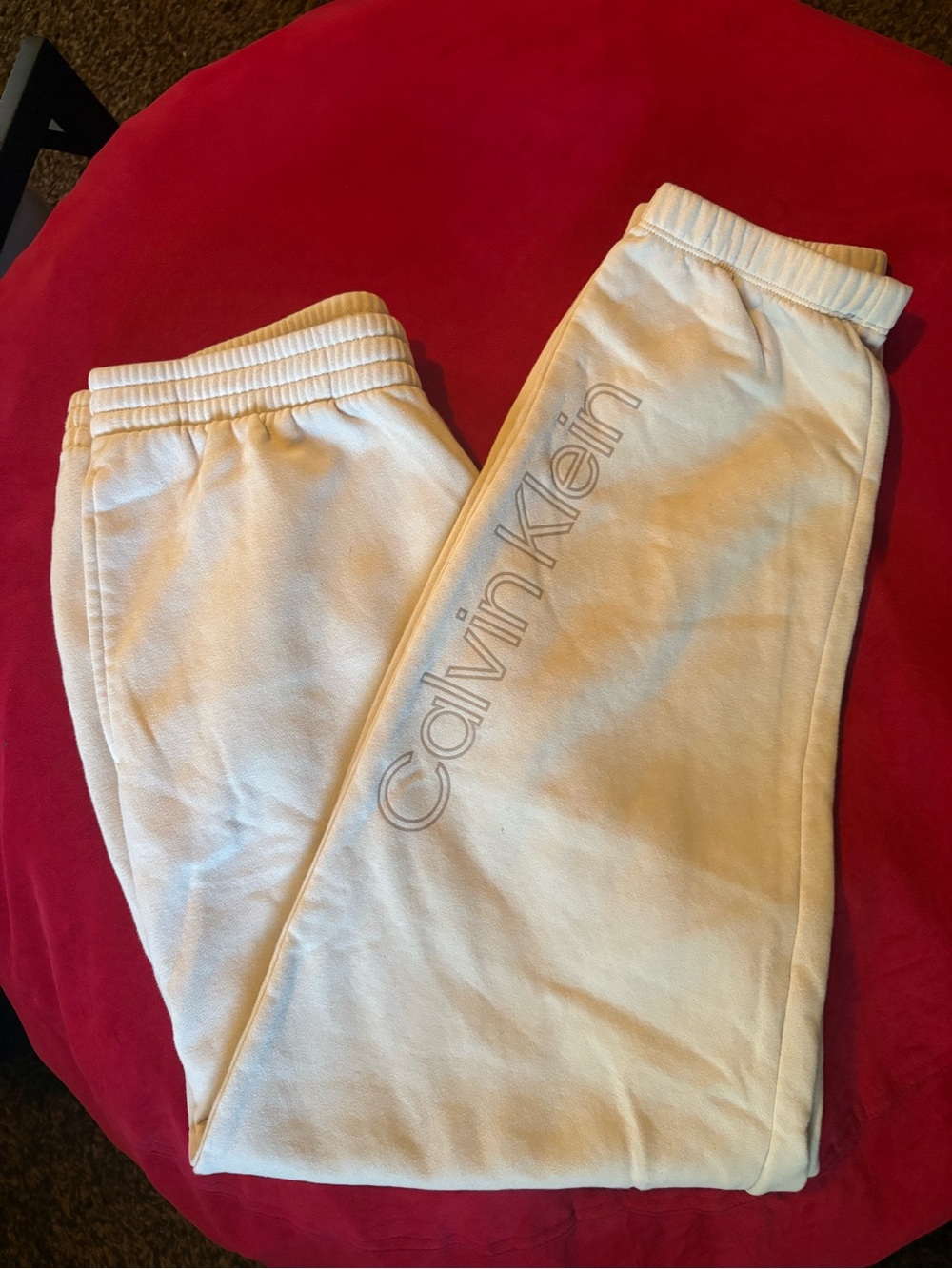 Calvin Klein Women’s Cream Joggers with Logo